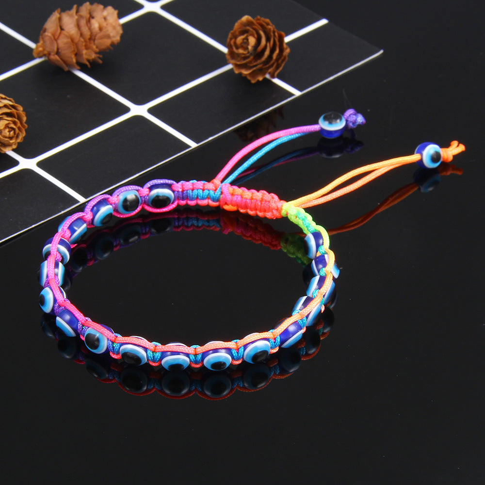 Wholesale Devil Eye Braided Cord Bracelet